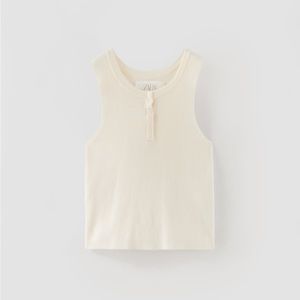 NWT Zara 6-7Y Henley knit tank top